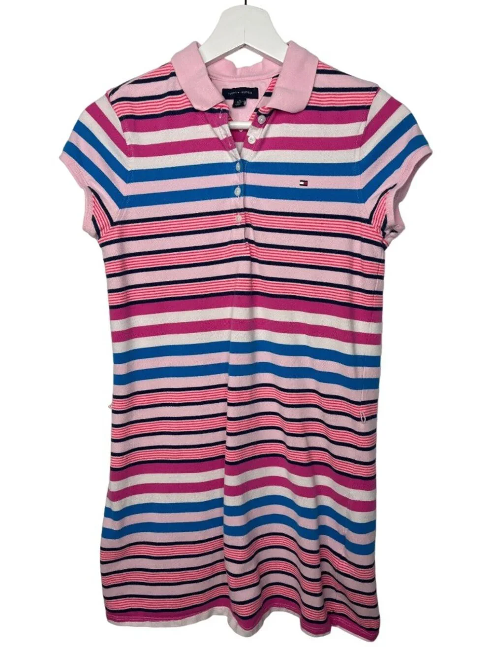 Tommy Hilfiger Striped Polo Dress Girls XL